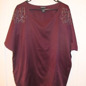 Lane Bryant polyester short sleeved blouse